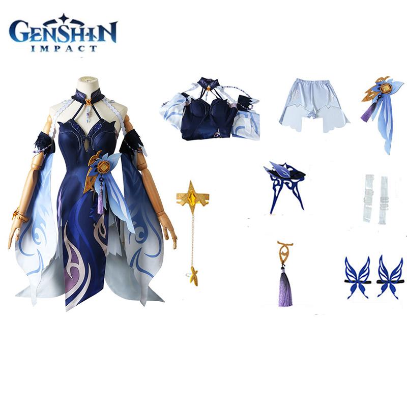

Genshin Impact Нингуан Косплей Костюм Кос Вечеринка Ролевая Игра Хэллоуин Карнавал S