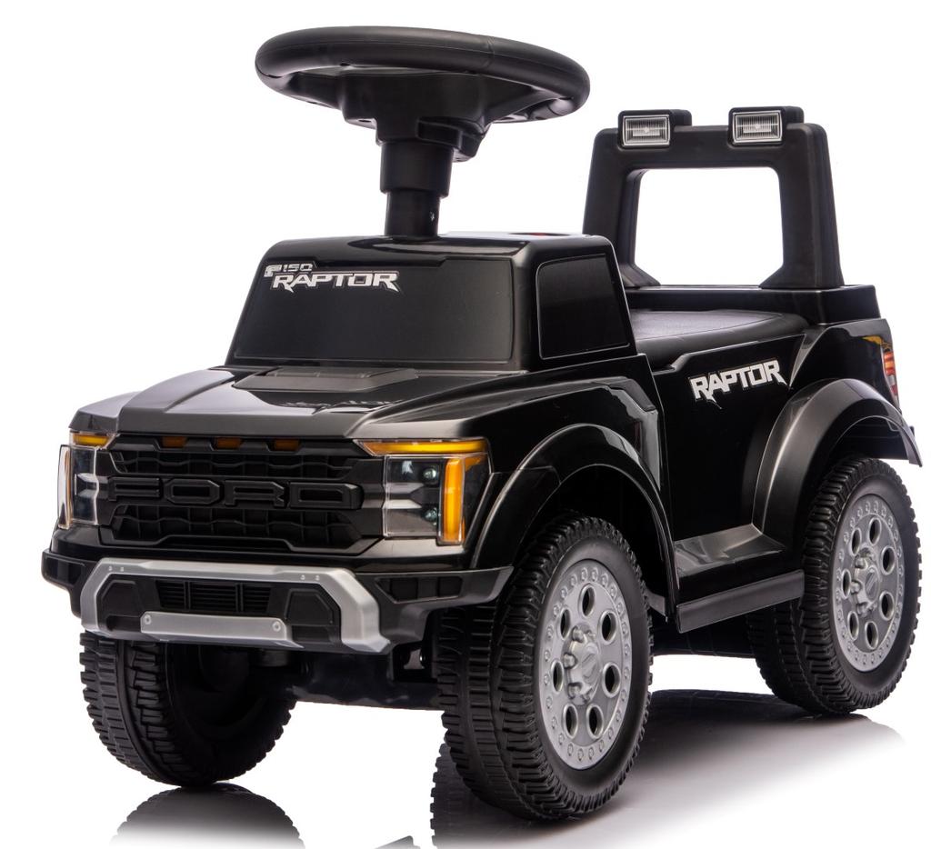 Jeździk Auto Pchacz Dla Dzieci Na Roczek Schowek Led Ford Raptor Czarny Sun Baby