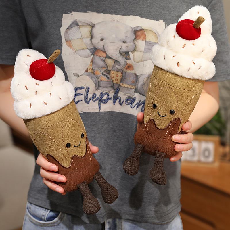 Simulated Cute Milk Tea Cup Pillow Doll Chocolate Milkshake Doll Afternoon Tea Plush Toy Decoration Ornaments