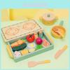 Fun Wooden Simulation Kitchen Vegetable And Fruit Cooking Children Toy Set For Toddlers Learning