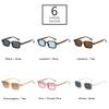 SHAUNA Metallscharnier Retro Rechteckige Sonnenbrille Damen Nieten Brillen Gläser UV400 Trendig Herren Sonnenbrillen