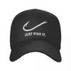 Classic Fishing Just Fish It Baseball Cap for Unisex WoUnisex Breathable FisherUnisex Dad Hat PerforUnisexce Snapback Caps Sun Hats