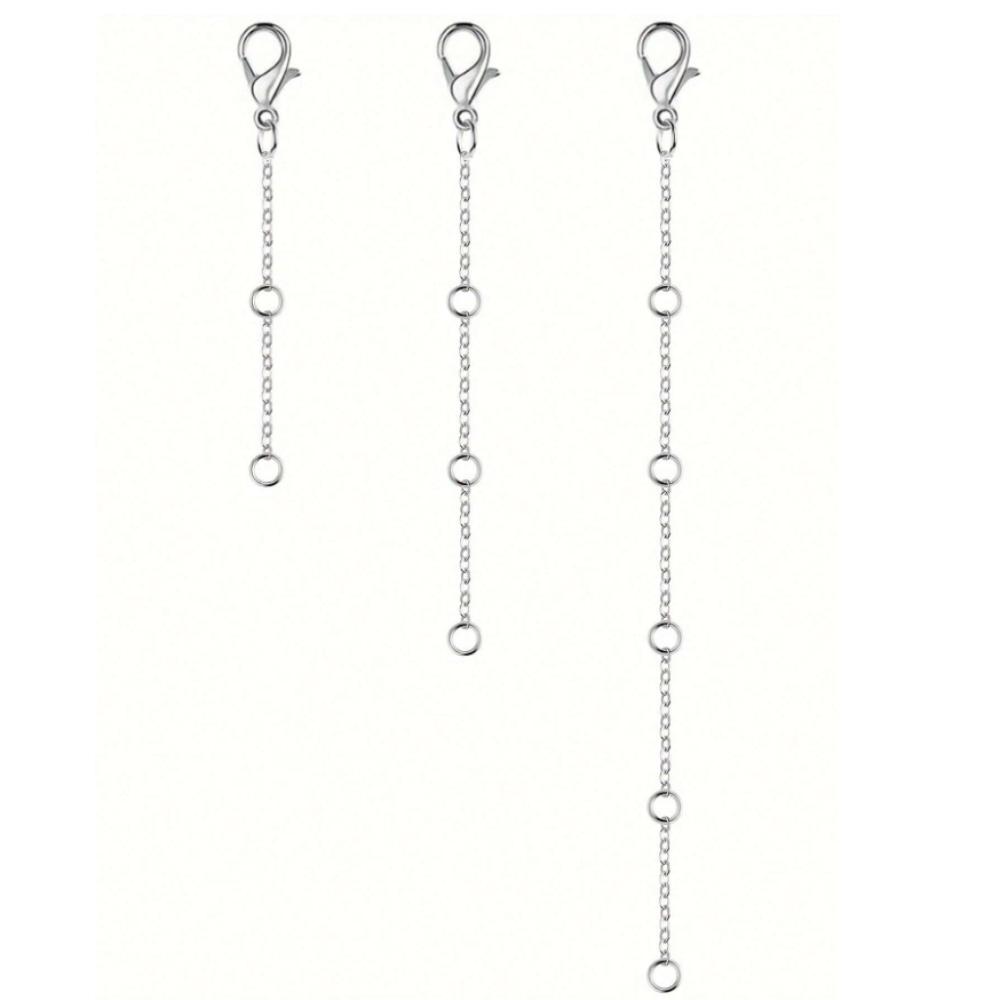 

New Lobster Clasp Plus Tail Chain Adjustment Chain Jewelry Extension Chain Simple Necklace Accessories 5.5cm серебряный