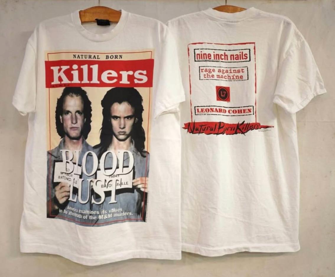VTG Natural Born Killers Blood Lust MOVIE 1994 XL Single Stitch REPRINT Unisex T-Shirt XXL