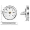 Set of 2 Stainless Steel Pipe Thermometers for Temperature Control on Heating Water and Air Conditioning Pipes