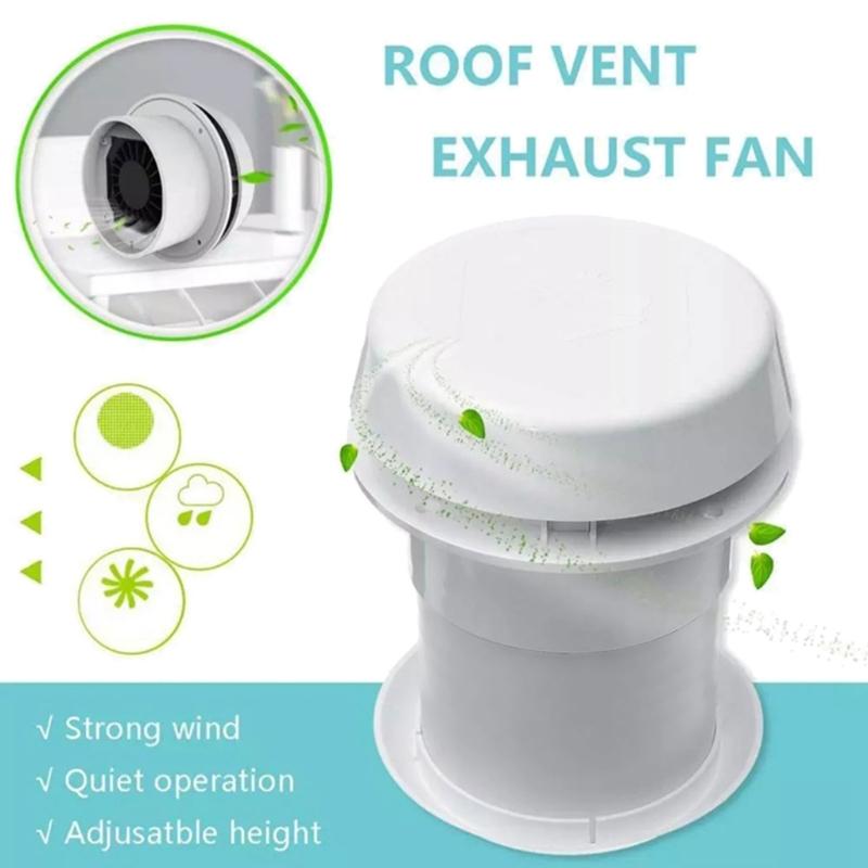 12V Silent Mushroom for Head Exhaust Fan Energy-Saving Cooling Roof Ventilation