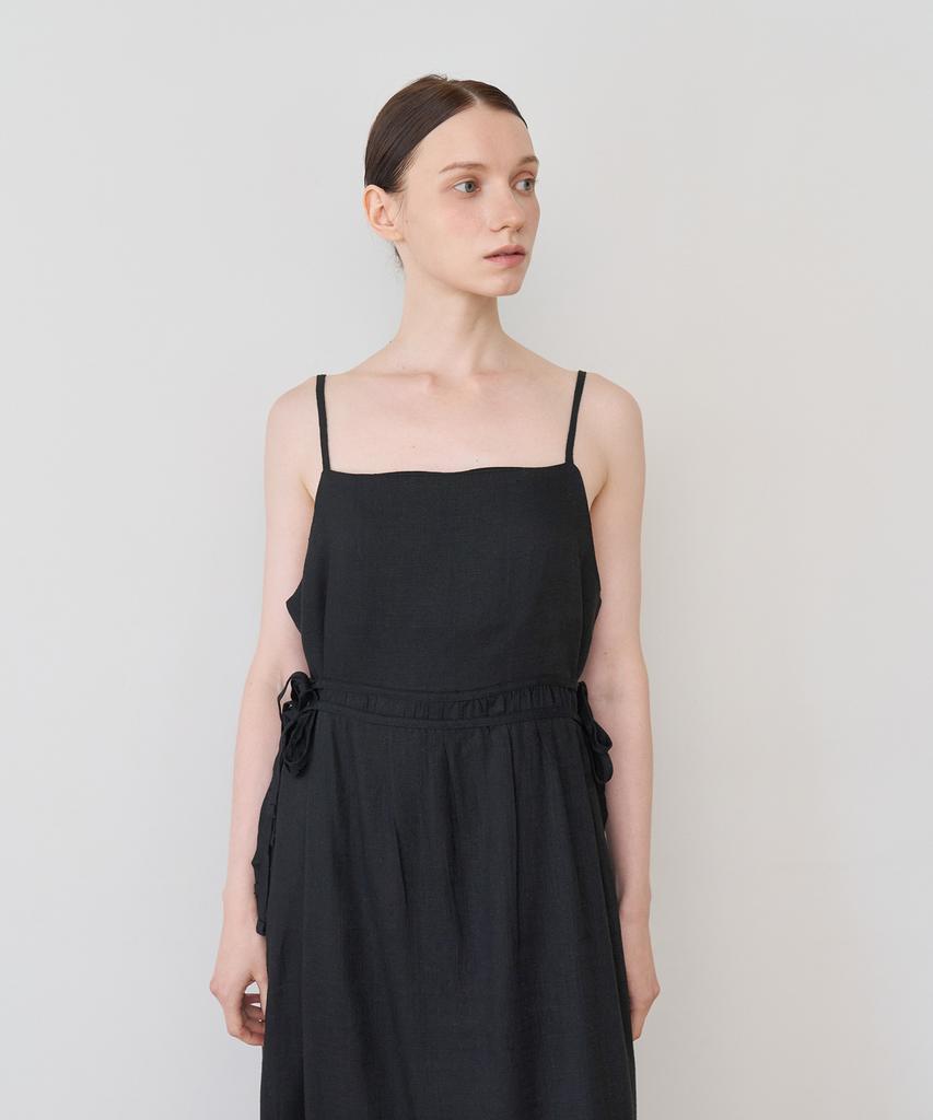 Bye Bye Seop String Slip Dress Black [T42]