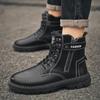 Men's boots four season new comfortable non slip thick soled outdoor leisure boots high top boots fashion versatile work boots