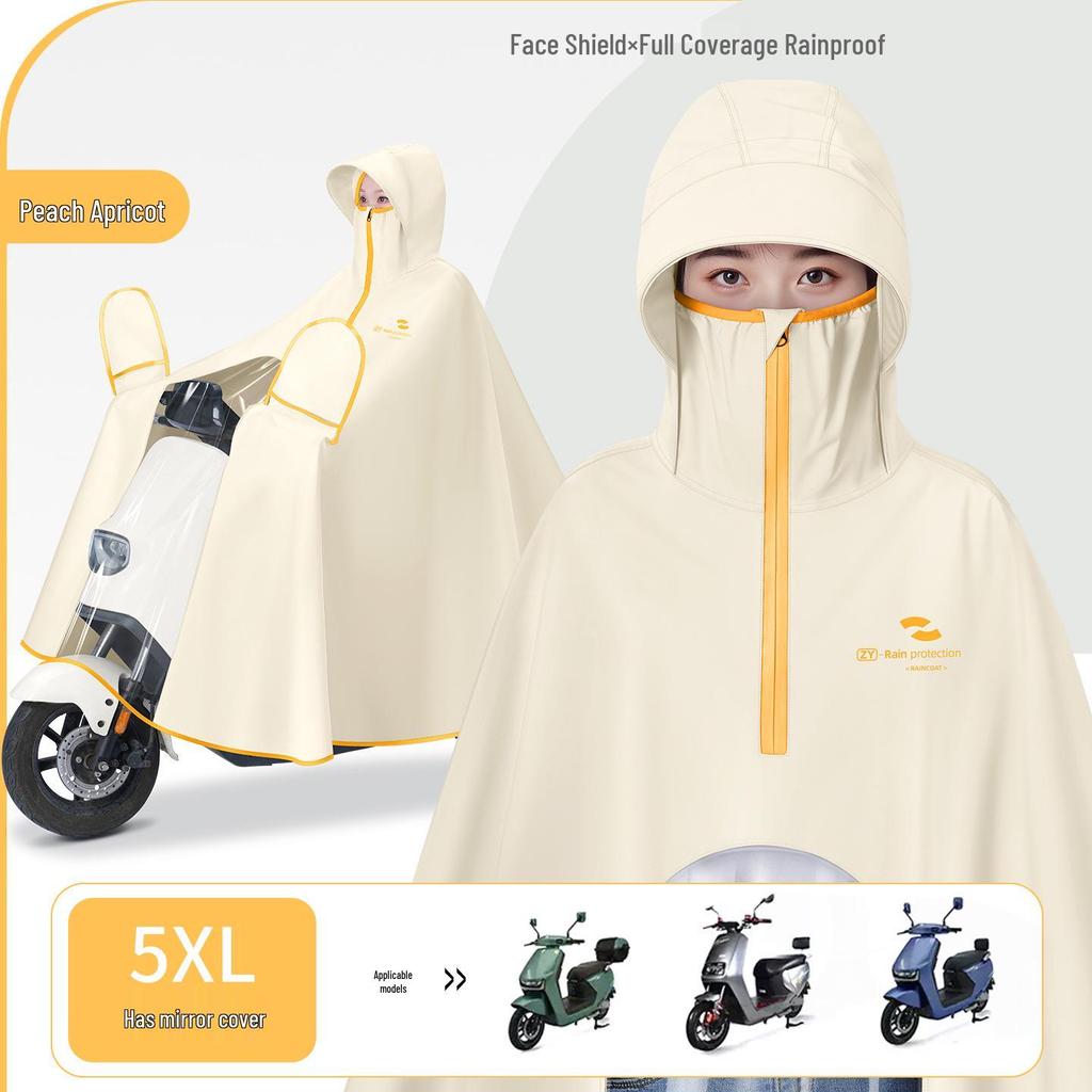 Universal Electric Vehicle Raincoat: Riot-Proof, Oxford Cloth, Unisex Poncho, Plus Size, Long Style Motorcycle Cover