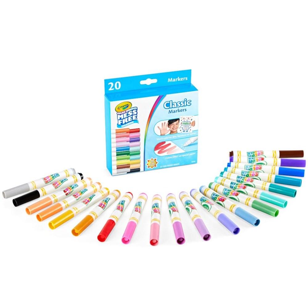 Crayola Color Wonder Marker Set 20 Bold Spill-Free Markers for Kids and Toddlers 3+