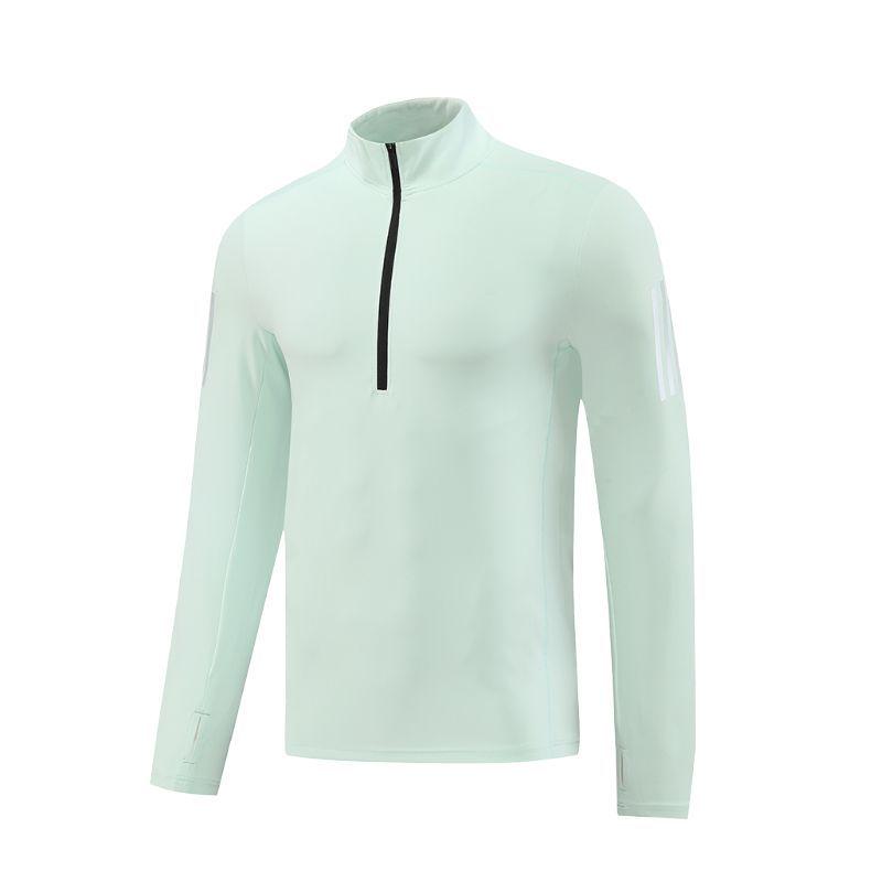 

Мужская быстросохнущая футболка с длинным рукавом и воротником-стойкой на молнии до половины - дышащий базовый слой для осени/зимы L