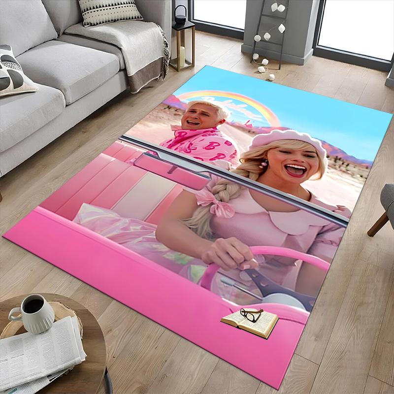 1pc Barbie Pink Carpet, for Home & Office Decor, Desk Chair Carpet, Festive GiftL1415