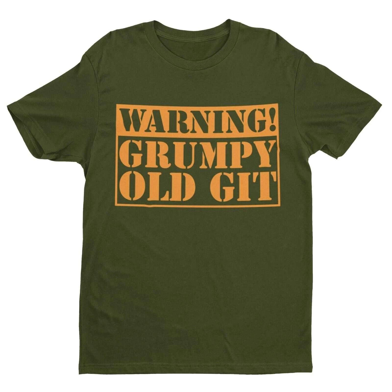 Warning Grumpy Old Git Funny T Shirt tshirt top Old Man Dad Grandad Gift Idea S