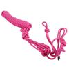 Seilhalfter Mehrknoten Verstellbar Sicher Tragbar Weben Pferdehalfter für Training Täglich Pink