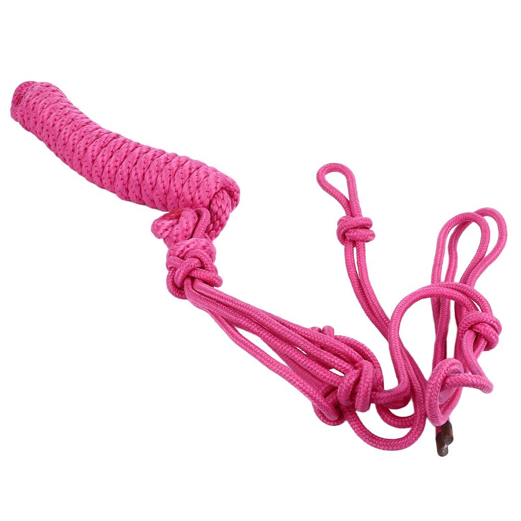 Seilhalfter Mehrknoten Verstellbar Sicher Tragbar Weben Pferdehalfter für Training Täglich Pink