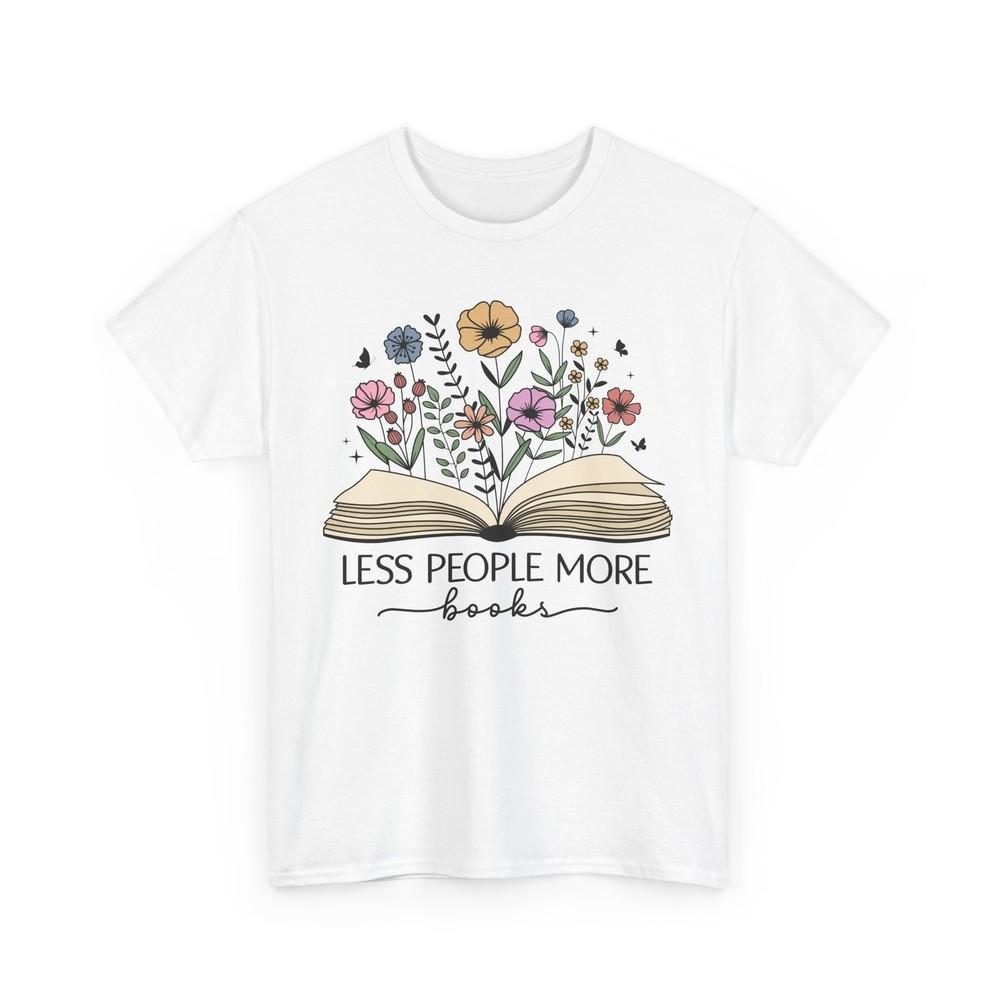 

Книжная футболка | Смешная футболка для чтения | Футболка «Меньше людей, больше книг» 2XL