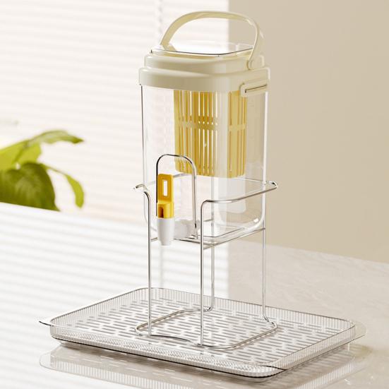 Water Dispenser with Faucet BPA-Free Summer Juice Jug for Fridge 5L Leakproof Iced Tea & Fruit Infuser