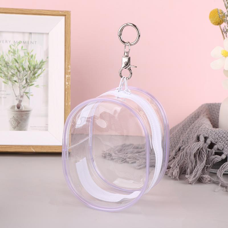 10CM Widened Version Transparent Bag Keychain Display Bag Storage Case Organizer Box Storage Pouch Wallet Toy Doll Bag