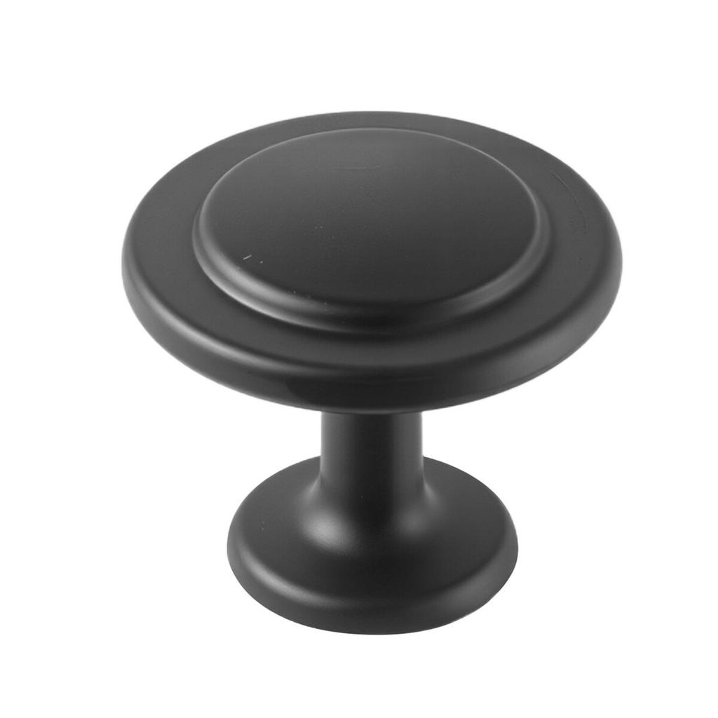 Cabinet Knobs, 30 Pack, 31 mm Black Zinc Alloy Drawer Pulls & Door Handles, Mushroom Kitchen Solid Knobs Dresser Handles, Cupboard Hardware with