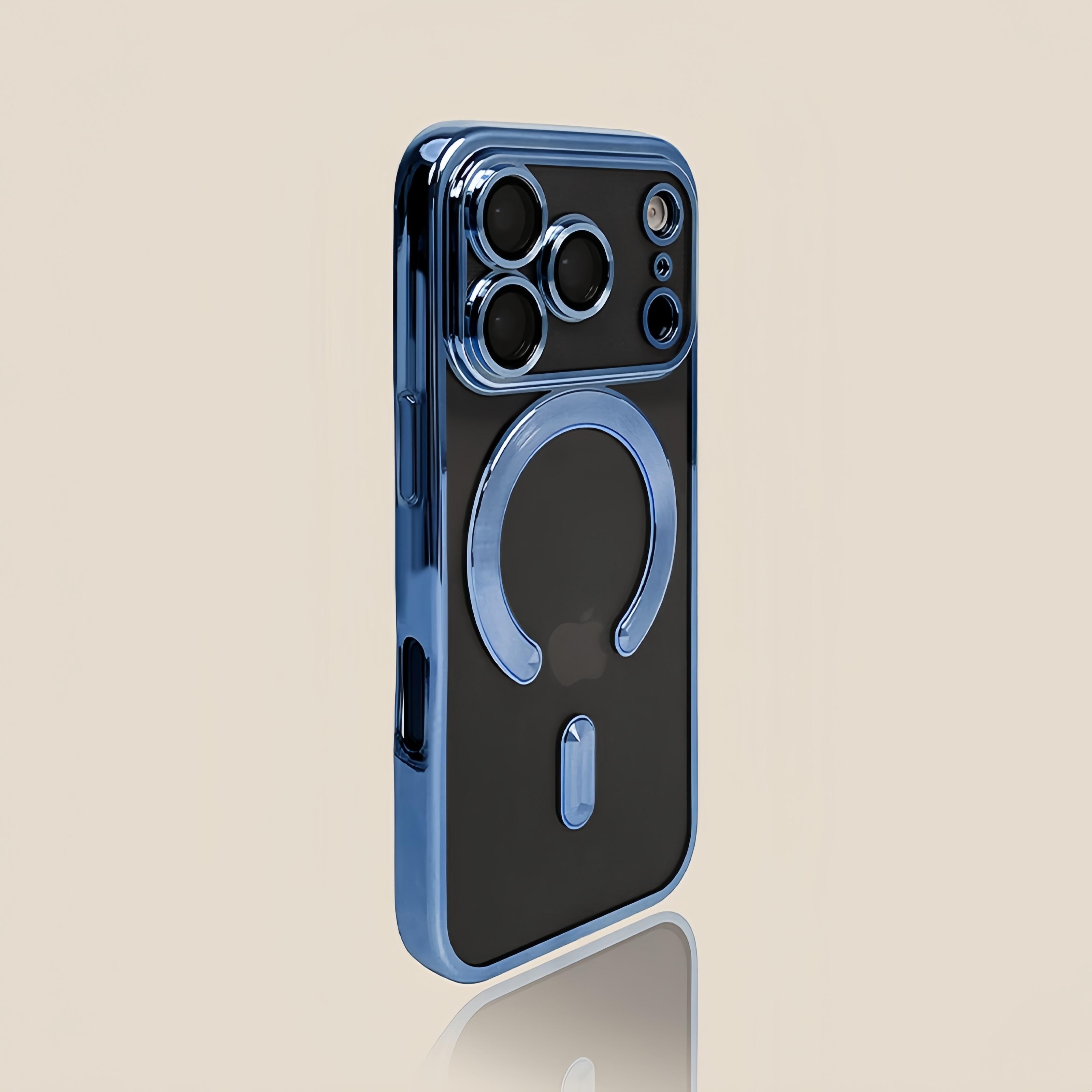 

Luxury Transparent Magsafe Wireless Charging Case For iPhone 15 14 13 12 11 16 17 Pro Max Plus Air Magnetic Silicone Cover iPhone Air