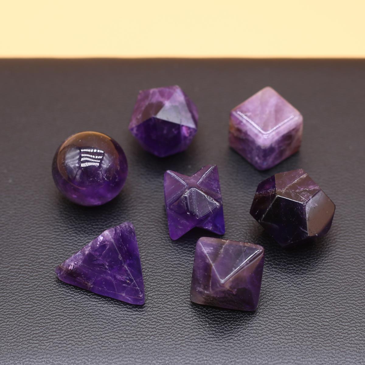 7 шт./компл. модные украшения из натурального аметиста — фото 3