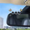 20PCS Cute Black Elf Car Interior Decoration Funny Auto Center Console Rearview Mirror Ornaments For Car Accessories