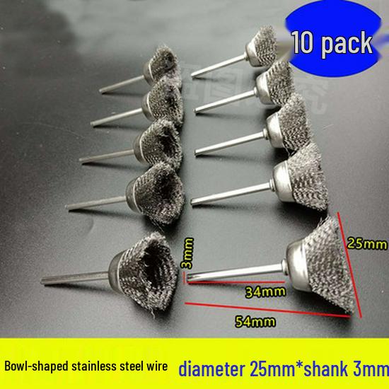 Electric Polishing & Rust Removal Brush: Steel & Copper Wire Grinder Head