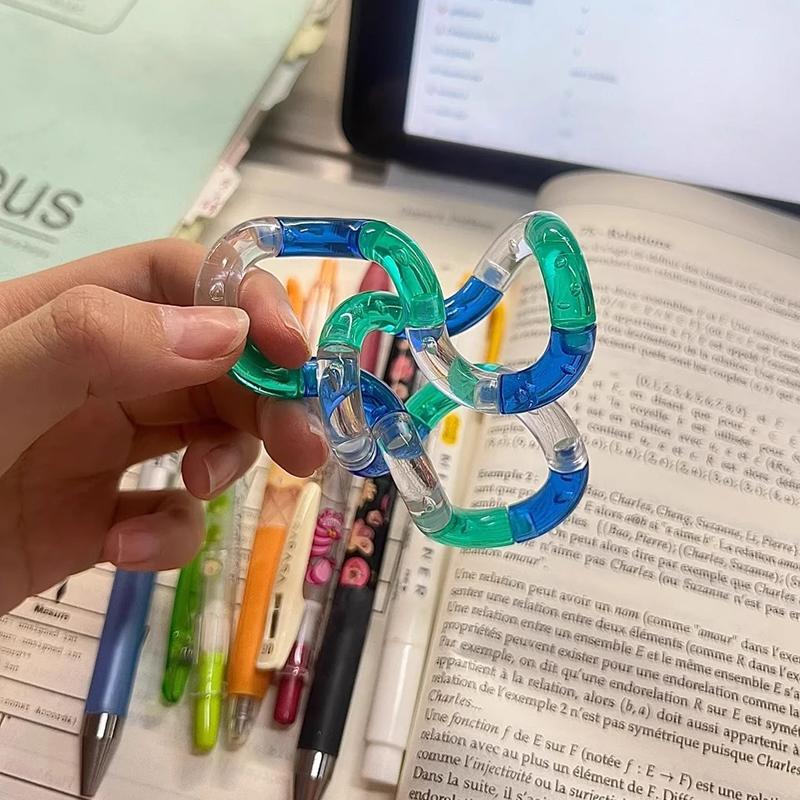 1/3/5Pcs Deformable Rope Crystal Twist Rope Pressure Stress Relief Toy Rrainbow Color Deformation Rope Knot Funny Sensory Toy
