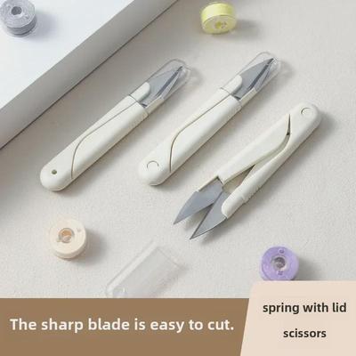 Portable Craft Scissors with Cover for Sewing, Thread Cutting, Tailoring, Fishing Line, and Cross Stitch