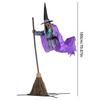 6 Foot Flying Witch Decoration, Halloween Props with Terrifying Sounds and Lights, Garden Lawn, Halloween Decoration Outdoor