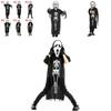 Premium Quality Cosplay Disfraces Adult Kids Halloween Costume With Skull Skeleton Design