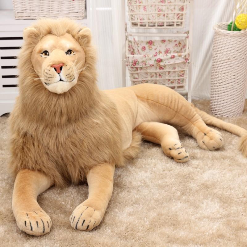 Simulation Lion Plush Toy Doll Zoo Lion King Doll Lion Doll Scene Decoration Doll