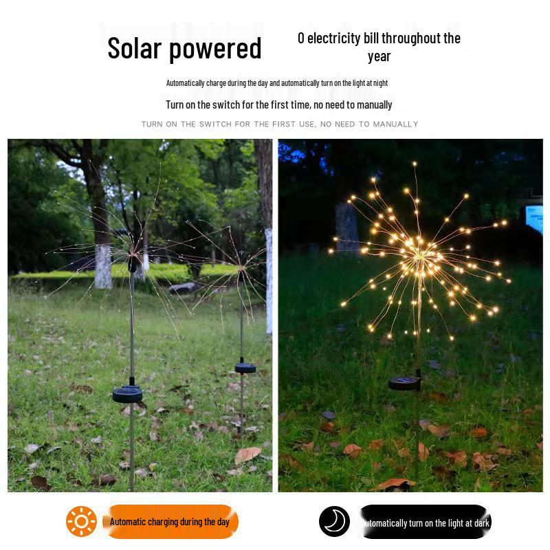 Solar Dandelion String Lights: Waterproof Outdoor Christmas Decoration