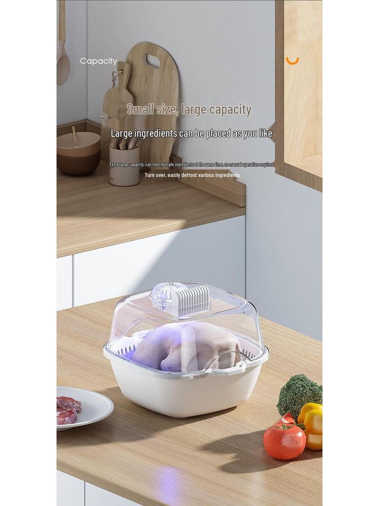 Multi-functional Kitchen Defroster: Four-in-One Food Defrosting, Fresh-Keeping, Dustproof, and Ice-Removal Tool