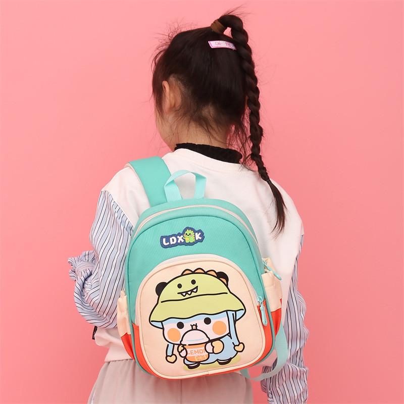 Adorable Oxford Cloth Preschool Backpack 2024 Animal Pattern For Kids Neutral Stylish And Trendy
