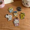 6pz ENHYPEN ENCHIN Carino Spilla Smalto Acrilica Personaggio a Corpo Intero Jungwon Jay Jake Sunghoon Sunoo Ni-ki Cartone Animato Distintivo Azione Decorazione Borsa Regalo per Fan