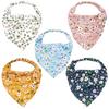 Three States 2025 Women's Thin Floral Headband Scarf: Elastic European & American Triangle Hair Accessory