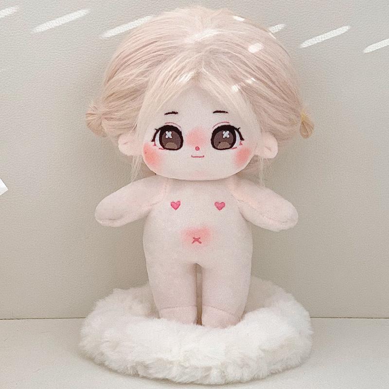 20cm Kawaii Idol Plush Cotton Doll Toys Stuffed Super Star Figure Dolls Cute Fat Body Can Change Clothes Fans Collection Gifts