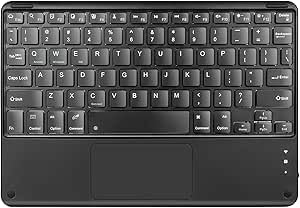 Aobante Bluetooth Keyboard with Touchpad, Rechargeable Wireless Keyboard, Type-C Charging Compatible, Slim and Lightweight Design, Compatible with iPa