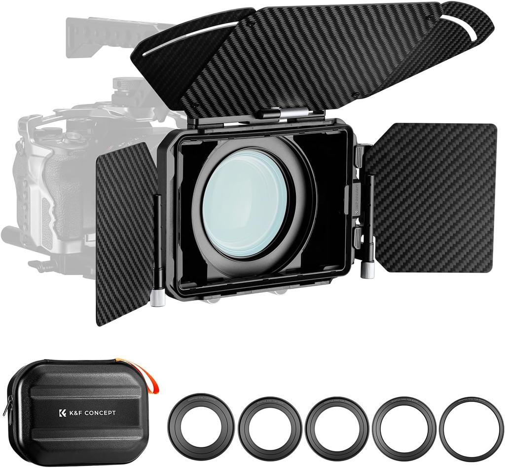 K F Concept Mini Matte Box 4x5.65 Inch With Side Flag