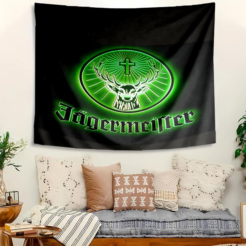 Jägermeister Tapestry Wall Hanging Room Background Cloth Home Decor Beach Mat Yoga Mat Sofa Bed Sheet