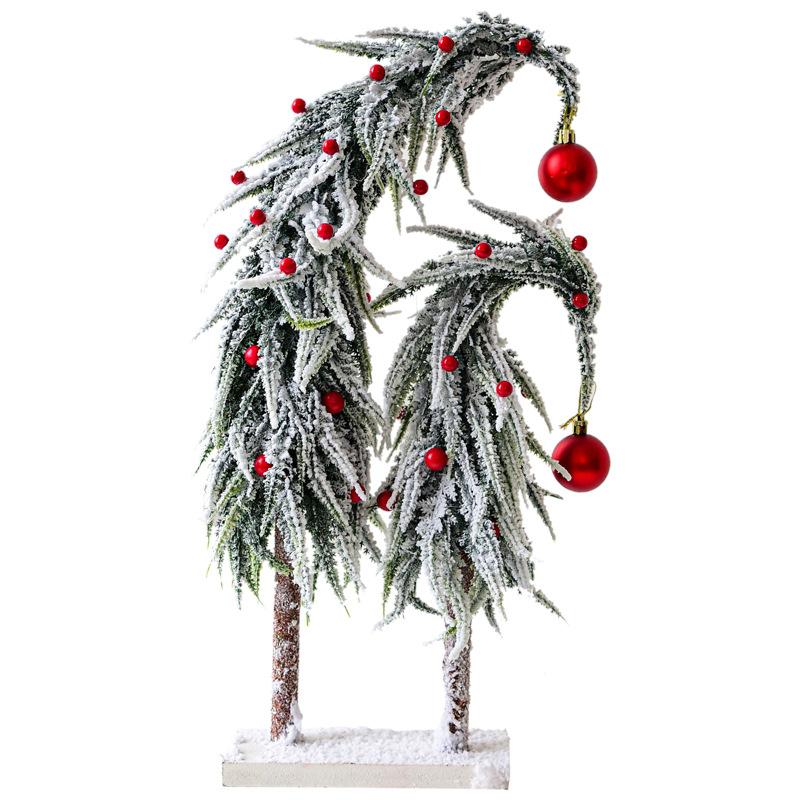 Christmas Decoration Mini 50cm Crooked Neck Christmas Tree Home Decoration Ornament Christmas Atmosphere Arrangement