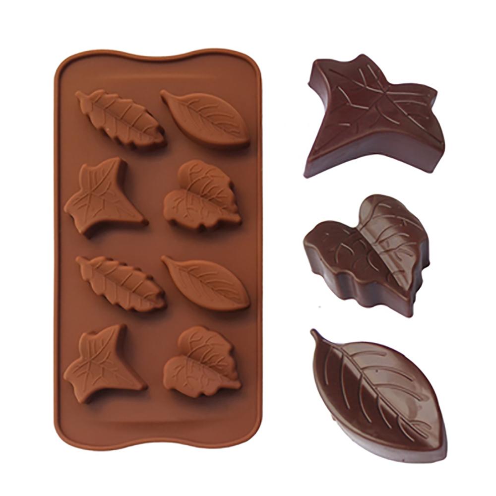 1Pcs Silicone Chocolate Mold Love Shell Star Lollipop Leaves Small Dinosaur Elliptical Robot Silicone Cake Mold Baking Equipment