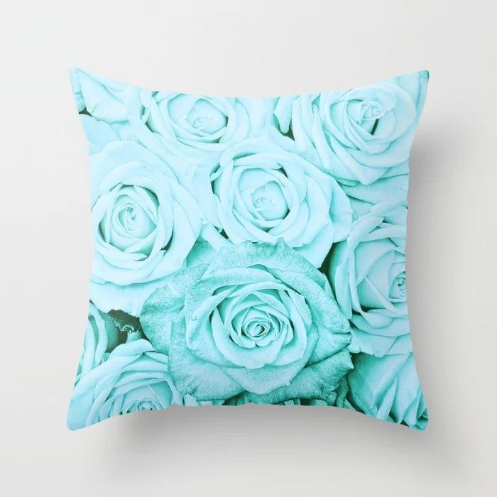 New American Rose Pillowcase Home Sofa Pillow Cushion Cover Soft