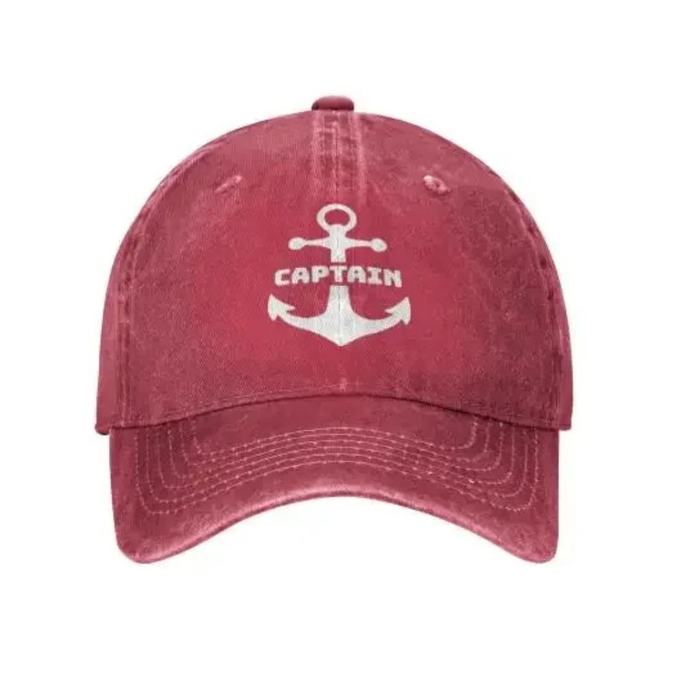 Captain Anchor Baseball Cap for Men Adjustable Adult Sandwich Dad Hat Unisex Caps for Women Kpop Denim Polyester Unisex