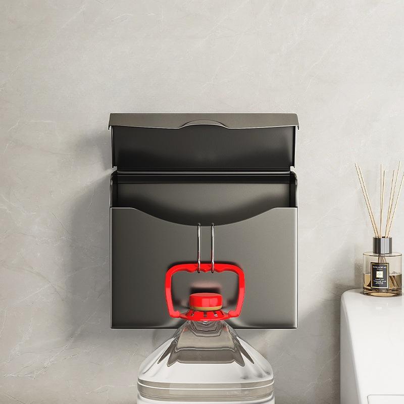 Gun Ash Toilet Tissue Box Shelf Toilet Waterproof Non-punching Toilet Paper Pumping Box Wall-mounted Toilet Carton