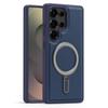 Suitable for Samsung S25ultra Powerful Magnetic Suction Mobile Phone Case S24 Metal Bracket S23plus Anti Fall Leather Case