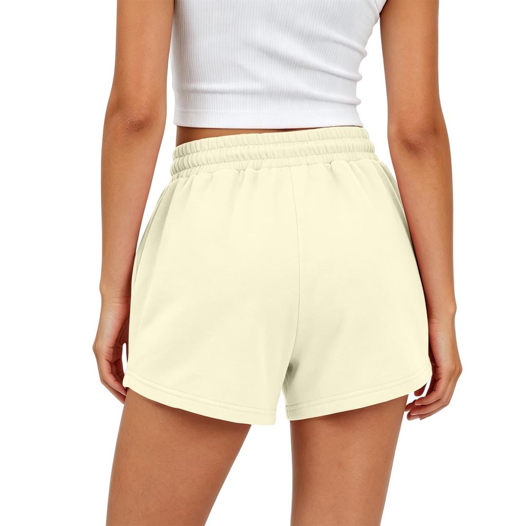 Women Drawstring Waist Casual Shorts with Elastic Soft Fabric Relaxed Lounge Bottoms for Summer Daily Wear