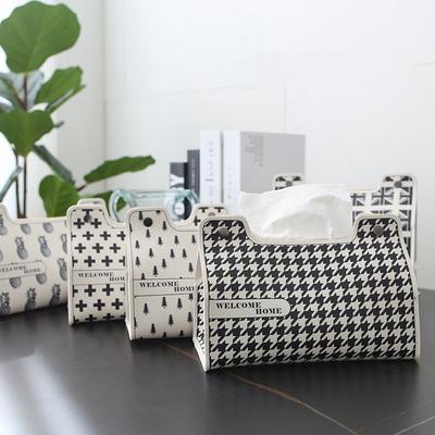 Leather Tissue Box Car Toilet Pumping Box Home Living Decoration Table Napkin Holders Papers Dispenser Kitchen Desktop Organizer