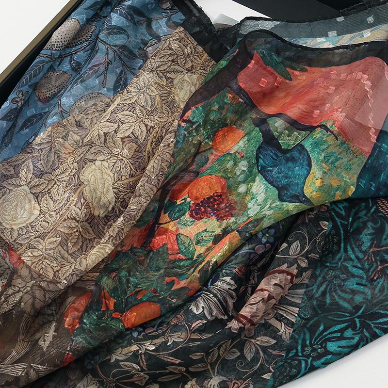 Luxury Brand Silk Square Oil Scarf Women Satin Neck Hair Tie Band Soft Work Neckerchife NEW Hijab Head Female Foulard